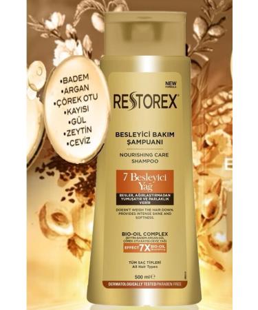Restorex Care Shampoo 7 Nourishing Oils 500 ml 4 Pieces - Buy Online on GoSupps.com