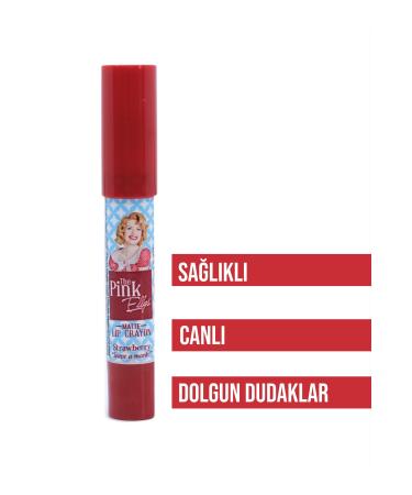 The Pink Ellys Matte Crayon Lipstick Strawberry - Buy Online on GoSupps.com