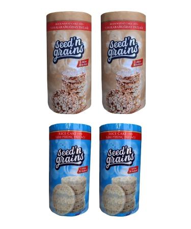 Seed'n Grains Sugar-Free 2+2 Snack Set Rice and Buckwheat Crisps 4 Pieces