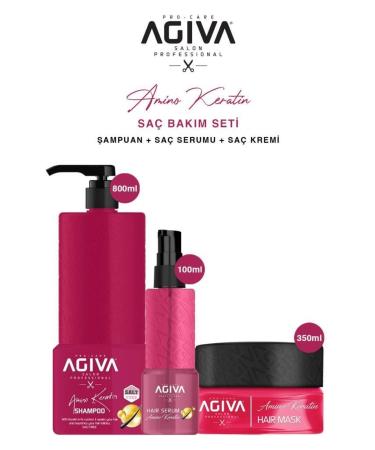 Agiva Amino Keratin Hair Care Set for Damaged Hair