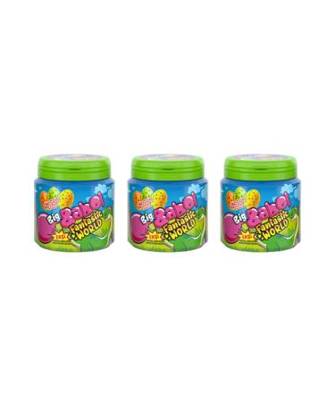 Big Babol Fantastic World Orange Lemon and Apple Flavored Sour Gum 90 gr X 3 Pcs