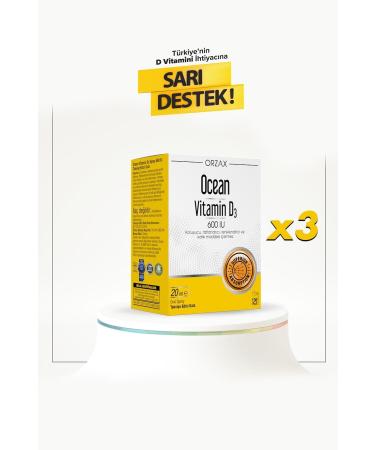 Ocean Vitamin D3 600 Iu 20 Ml Spray 3 Pieces