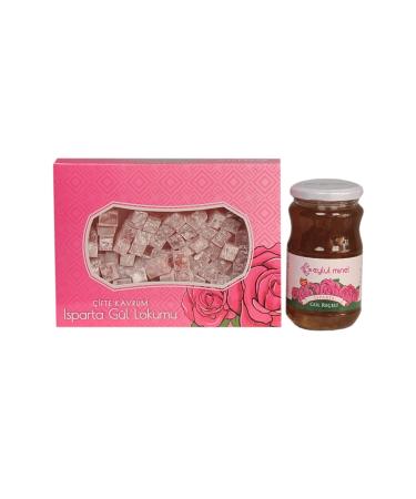 Eyl l Minel Turkish Delight Factory Isparta Double Roast 250gr and Isparta Rose Jam 450gr