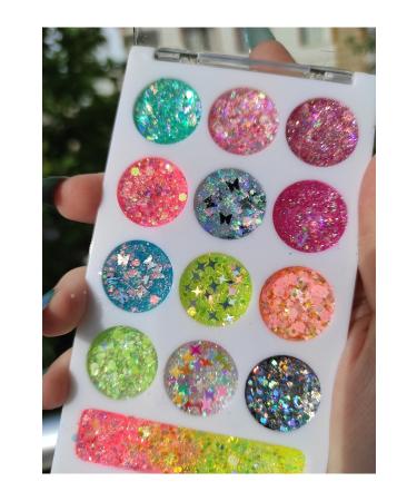 hbtasarim Glitter Gel Eyeshadow Palette Glitter Creamy Gel Eyeshadow Palette & Transitional - Buy Online on GoSupps.com