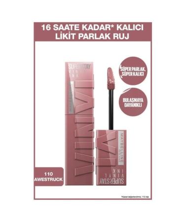 Maybelline New York Super Stay Vinyl Ink 110 Awestruck Lipstick