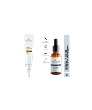 Herbaderm Under Eye Cream Against Bags and Dark Circles + Superserum Aha Peeling 30 Ml Glycolic 8%