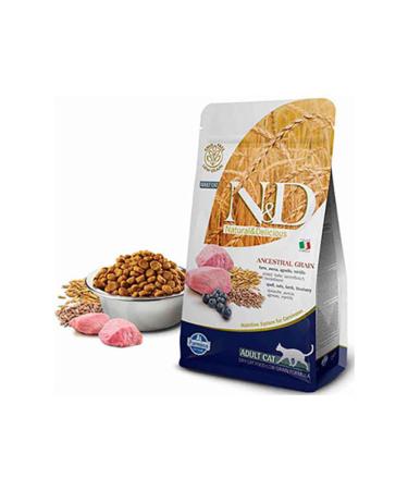 purple secret N&d Ancestral Grain Lamb Meat and Blueberry Ata Grain Adult Cat Food 1.5 Kg