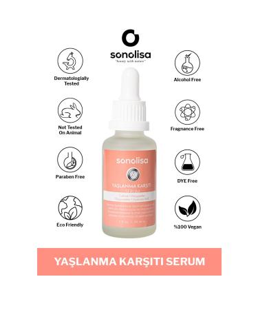 SONOLISA Anti Aging Serum Anti Aging Serum Skin Serum For Fine Lines And Wrinkles 30 ml - Buy Online on GoSupps.com