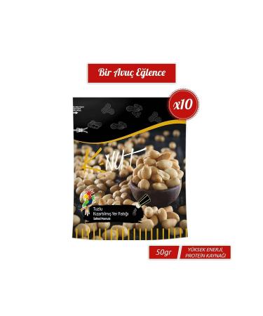 Parrot Nuts K-nut Fried Peanuts with Salty Sauce 10 X 50 grams