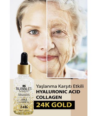 bs bubbles cosmetic 24k gold particle anti-wrinkle collagen serum 30 ml - Buy Online on GoSupps.com