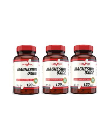 Nevfix Magnesium Magnesium Oxide 120 Tablets X 3 Boxes 360 Tablets