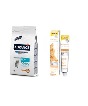 Advance Kitten Cat Food 3 kg Gimcat Multivitamin 20 gr