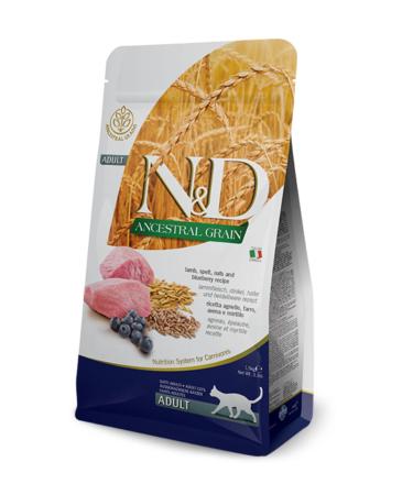 N & D Ancestral Grain Neutered Low Grain Lamb and Blueberry Sterilized Cat Food 10 kg