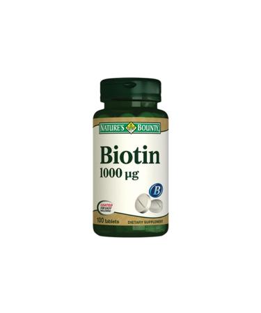 Natures Bounty Biotin 1000 g 100 Tablets