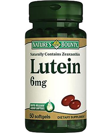 Natures Bounty Lutein 6mg 50 Capsules