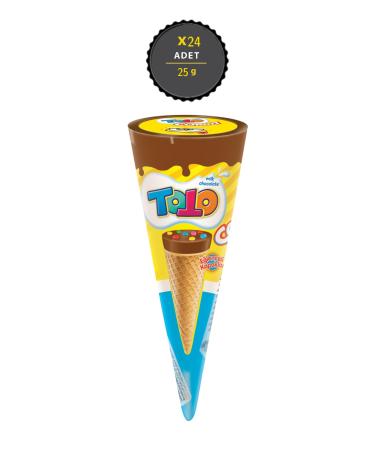 Toto Magic Flavor Cornet Wafer with Pistachio 25 Gr (24 Pieces)