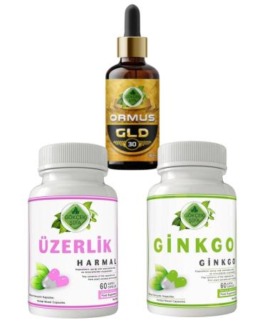 Gokcek Healing Ormus GLD + Ginkgo Capsule + Harmal Capsule Iq Set