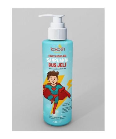 KokoshAbla Natural Care Products Natural Shampoo and Shower Gel for Boys 400 ml / Coconut &amp Olive Oil &amp Vinegar