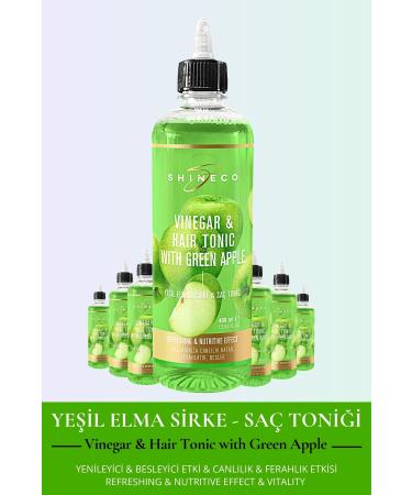 Shineco - Green Apple Vinegar & Hair Tonic 400ml - Winegar Hair Tonic With Green Apple - Buy Online on GoSupps.com