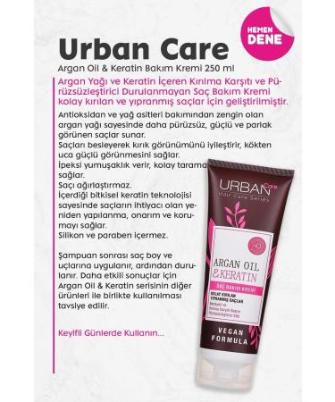 Urban Care Argan Oil and Keratin Care Cream 250 ml - Buy Online on GoSupps.com