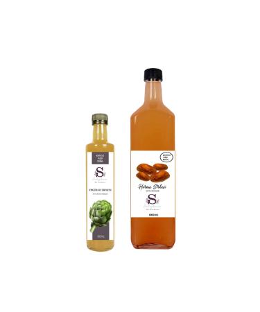 S heylaana Natural Artichoke Vinegar 500 Ml - Natural Date Vinegar 1000 Ml