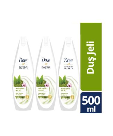 Dove Matcha Green Tea & Cherry Blossom Essence Moisturizing Shower Gel 500 Ml X 3 Pieces