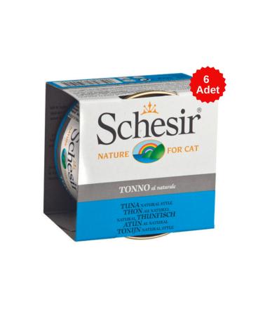Schesir Natural Tuna Cat Canned Food 85 Gr 6 Pieces