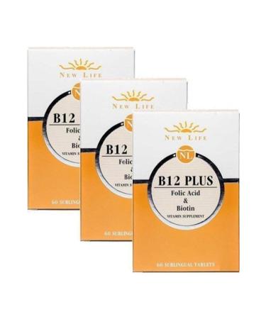 New Life B12 Plus Methylcobalamin 60 Sublingual Tablets 3 Pack