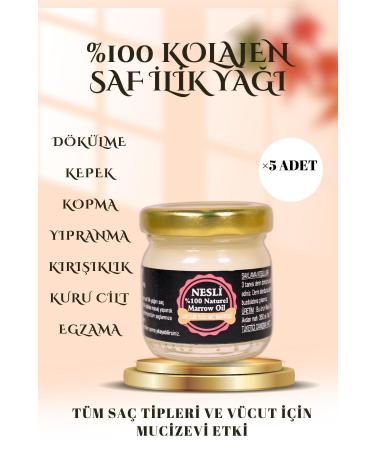 NESL ORGANIC PRODUCTS Pure Marrow Oil Hair Care & Repair Mask-natural Collagen (5x40ml) Hair Loss-Wear-Anti-Dandruff