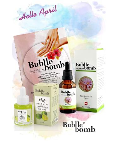 BUBBLEBOMB Hand Care Set 3 Keratin Care Gloves + Fungus Serum 50ml + Nail Care Oil Lime - Buy Online on GoSupps.com