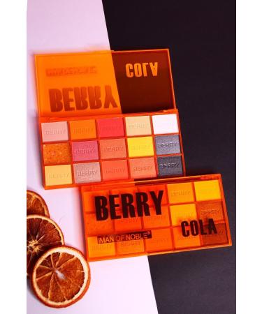 IMAN OF NOBLE 15-Piece Berry Cola Colored Orange Packaging Pearlescent and Matte Eyeshadow Palette