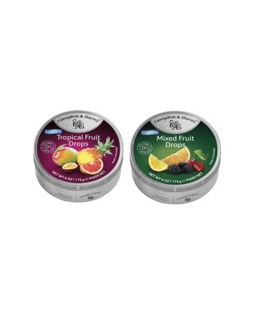 Cavendish & Harvey 2-Pack Sugar-Free Tropical Fruit and Mixed Fruit Flavored Candies 175 GR