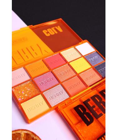 IMAN OF NOBLE 15-Piece Berry Cola Colored Orange Packaging Pearlescent and Matte Eyeshadow Palette - Buy Online on GoSupps.com