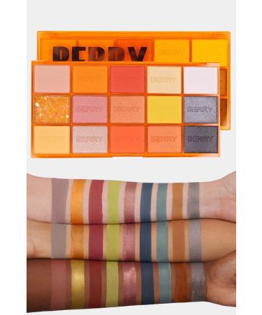IMAN OF NOBLE 15-Piece Berry Cola Colored Orange Packaging Pearlescent and Matte Eyeshadow Palette - Buy Online on GoSupps.com