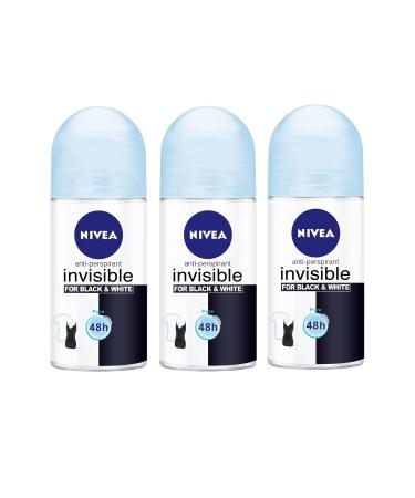 NIVEA Roolon 50 Ml Invesible Pure (Blue) (3 Pieces)