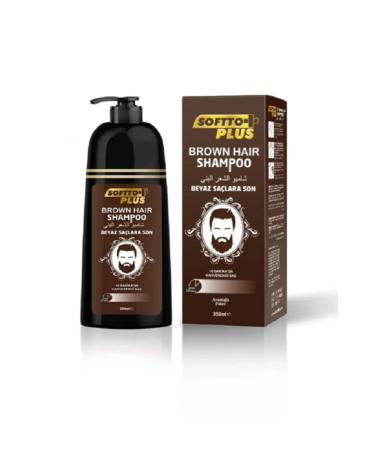 Softto Plus Brown Hair Shampoo (END OF WHITE HAIR) Shampoo 350 :ml.