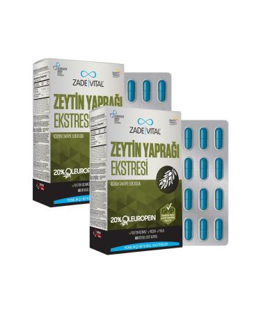 Zade Vital Olive Leaf Extract Oleuropein Containing Supplementary Food (2 Boxes) 120 Capsules