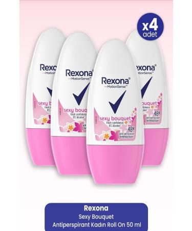 Rexona Sexy Bouquet Antiperspirant Women Roll On 50 Ml X 4 Pieces