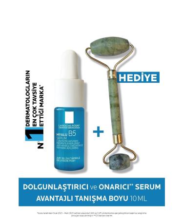 La Roche Posay Hyalu B5 Skin Serum Plumping & Repairing 10 ml Meet Size + Roller Face Massager