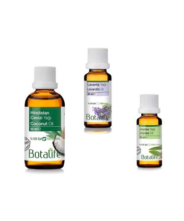 Botalife 50 ml Coconut Oil 20 ml Lavender Oil and 20 ml Jojoba Oil Set - Buy Online on GoSupps.com