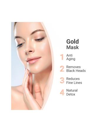 Natural Care Gold Face Mask - Dirt Blackheads Oil Acne Skin Cleanser and Peelable Gold Face Mask - Buy Online on GoSupps.com