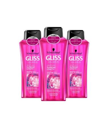 Gliss Supreme Length 400 ml Shampoo 3-pack
