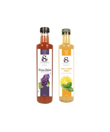 S heylaana Natural Black Grape Vinegar 500 ml Natural Mint & Lemon Vinegar 500 ml