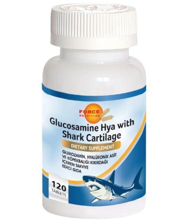 Force Nutrition Glucosamine Shark Cartilage 120 Tablets Akg nl k Hyaluronic Acid