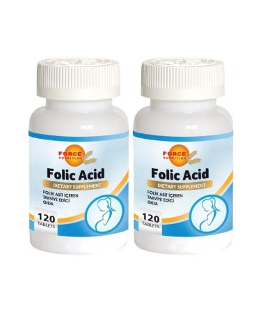 Force Nutrition Folic Acid 400 Mcg 2x120 Tablets