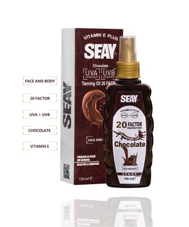 Seay Chocolate Bronzer for All Skin Types 20 Spf Vitamin E 150 ml