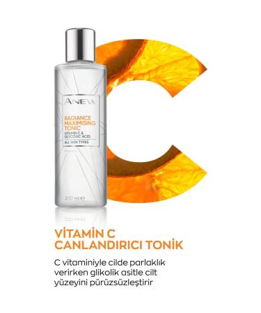 Avon Anew Brightening Face Scrub with Vitamin C 75ml + Toner 200ml - Buy Online on GoSupps.com