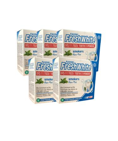Fresh White Favorite Smokers Tooth Powder 50g (5 PCS)