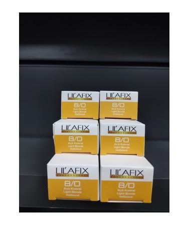 Lilafix Light Blonde Tube Cream Hair Dye 8.0 60mlx 6 Pieces keus0506028