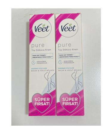 Veet Pure Hair Removal Cream Legs and Body Area 2x200ml